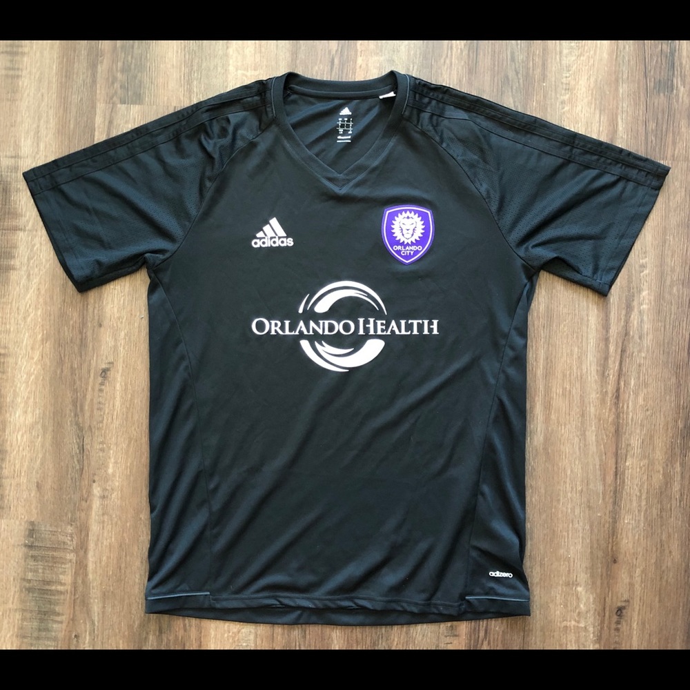 Orlando City Adidas Soccer Jersey Mens L Black MLS